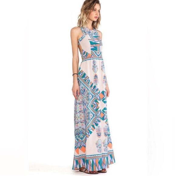 REVOLVE Lovers + Friends Blush Lilac Kitty Cat Cutout Criss Cross Slip Maxi - Picture 9 of 14